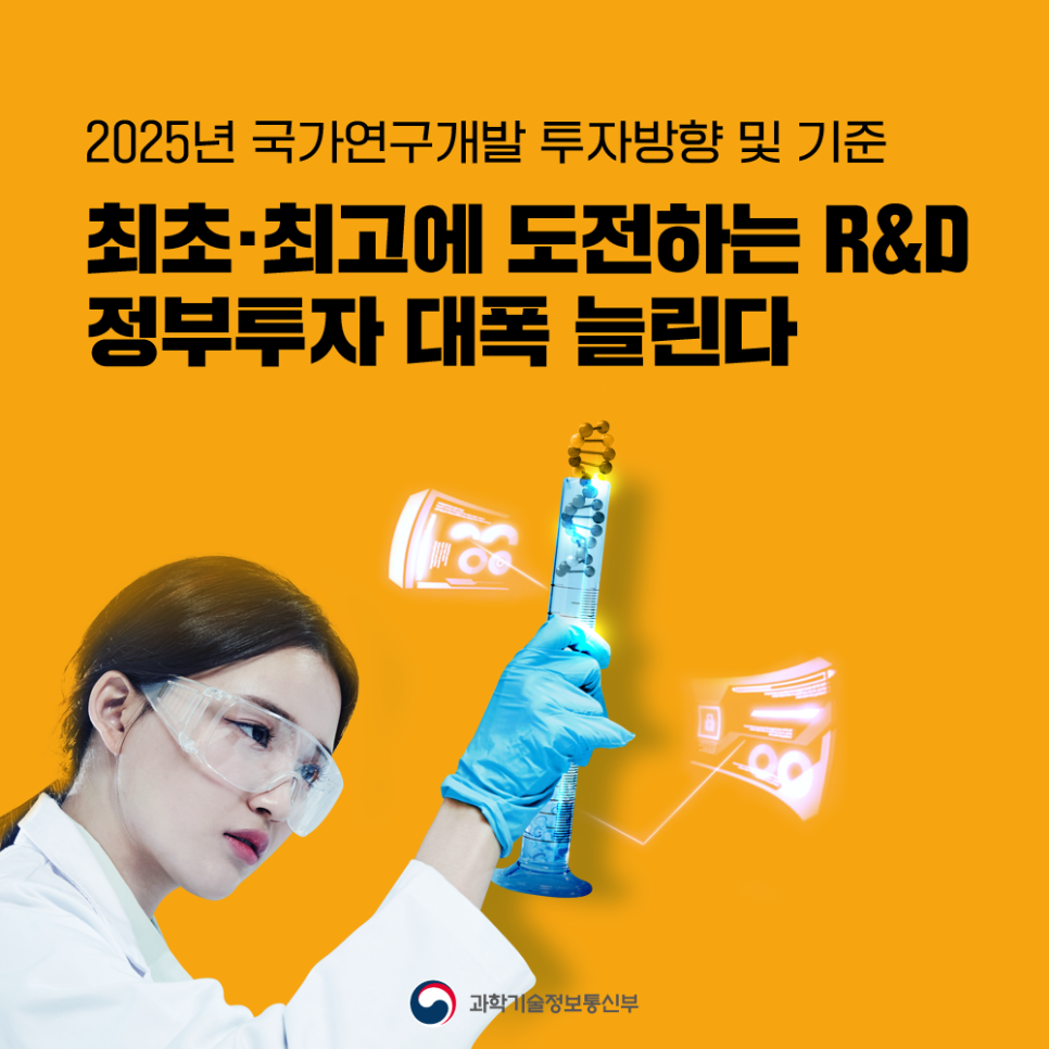 최초·최고에 도전하는 R&D,정부 투자 대폭 늘립니다!