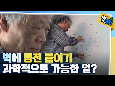 [핫클립] 동전을 벽에 붙이는 신묘한 힘